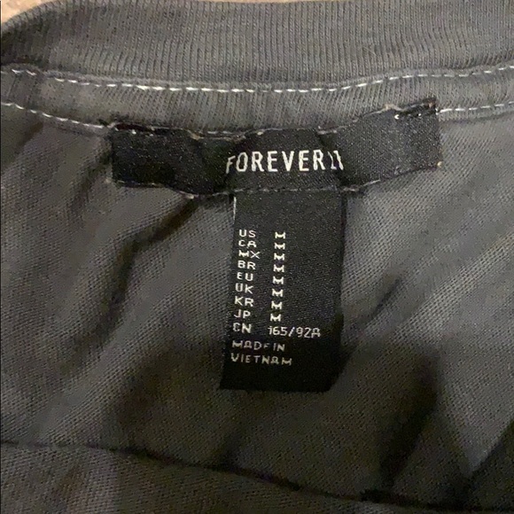 Forever 21 Womens M Grey Short Sleeve T-Shirt - Picture 2 of 3